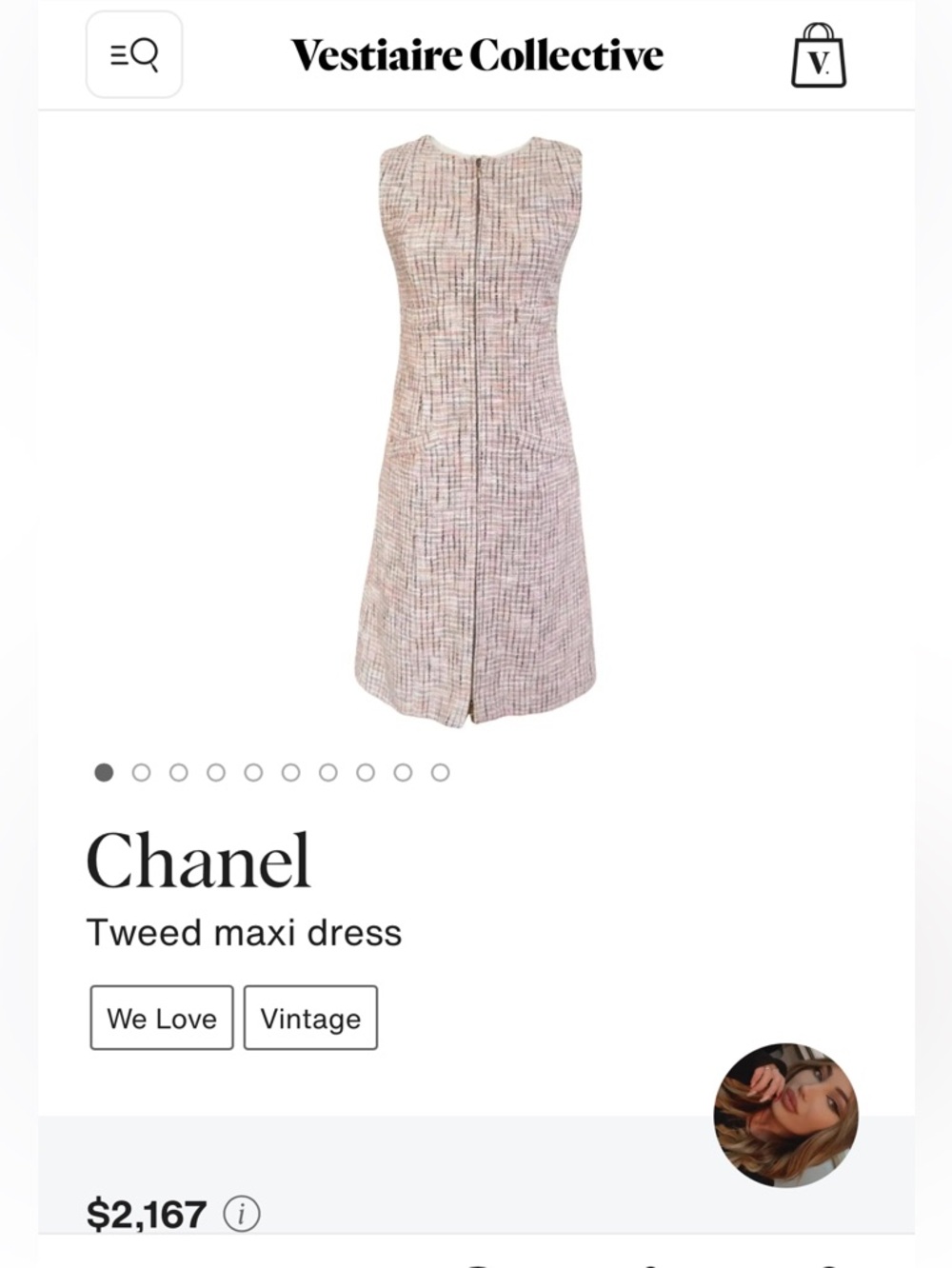 CHANEL Blush Pink Tweed Midi Dress with Front And Back Zip - Picture 10 of 13